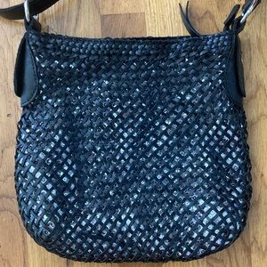 Elegant Black Woven Women's Bag